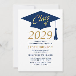 Invitación Moderno Clase Simple del Partido de Graduación 202