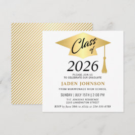 Invitación Moderno Clase Simple del Partido de Graduación 202