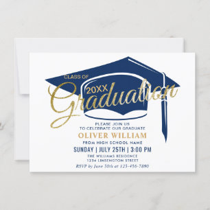 Invitación Moderno Clase Simple del Partido de Graduación 202