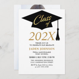 Invitación Moderno Clase Simple del Partido de Graduación 202