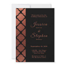 Moderno cobre y elegante Boda marroquí negro