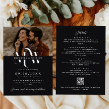 Moderno Código QR de Monograma Elegante Todo en Un