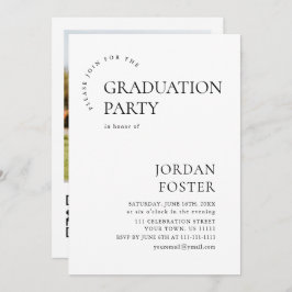 Invitación Moderno código QR del Partido de Graduación de FOT