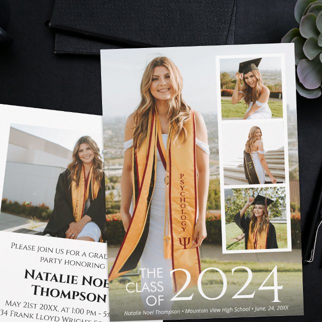 Invitación Moderno Colegio o Elegante Graduación de la Escuel (Subido por el creador)