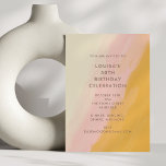 Invitación Moderno color de agua boho amarillo rosa 50 cumple<br><div class="desc">Invitación a la fiesta de cumpleaños número 50 de color rosa amarillo rosa color de agua boho moderno</div>