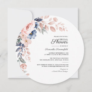 Invitación Moderno color de agua rosa floral floral florín du