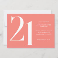 Moderno color Minimalista rosa coral rosa 21 cumpl