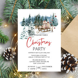 Invitación Moderno Con Fiesta Actual De Navidades Familiares
