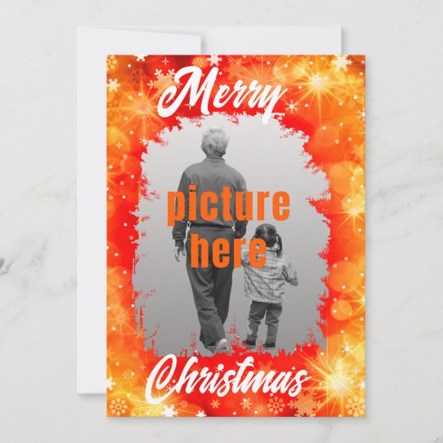 Invitación Moderno copo de nieve de invierno Feliz fiesta de  (Anverso)