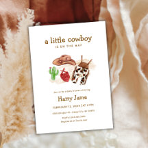 Moderno Cowboy Western Cactus Baby Shower