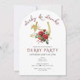 Invitación Moderno Derby de Caballos de Carreras y Fiesta de 