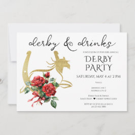 Invitación Moderno Derby & Fiesta de Bebidas Caballo de Carre
