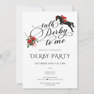 Invitación Moderno Derby y Carreras de Caballos de Bebidas Fi