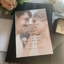 Invitación Moderno desvanecimiento de 2 fotógrafos y todo en