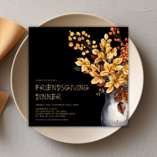 Invitación Moderno Día de Acción de Gracias Elegante Día de A