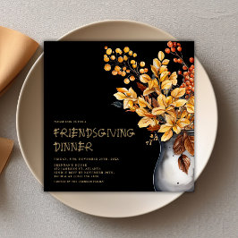 Invitación Moderno Día de Acción de Gracias Elegante Día de A