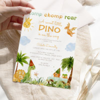 Moderno Dinosaurio blanco dulce pequeño Baby Showe