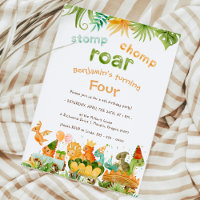 Moderno Dinosaurio Stomp Chomp Roar 4º cumpleaños