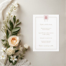 Moderno Doble Felicidad Elegante Boda China