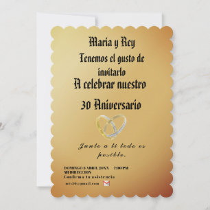 Invitación Moderno,dorado Minimalista Celebracion