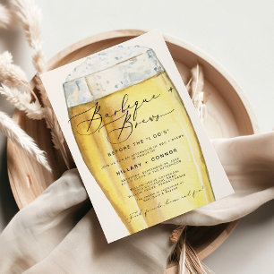Invitación Moderno Edgy Su Calligrafía BBQ & Brets