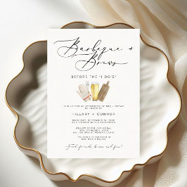 Invitación Moderno Edgy Su Calligrafía BBQ & Brets