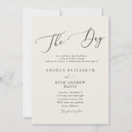 Invitación Moderno El Día Beige Elegante Y Moderno Boda II