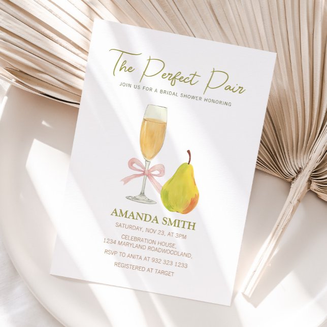 Invitación Moderno El par perfecto Ducha de novia Pear (Subido por el creador)