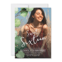 Moderno Elegante Foto Rústico Dulce 16 Cumpleaños