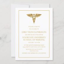 Moderno Elegante Graduado de la Escuela de Enferme