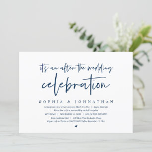 Invitación Moderno Elopement, después de la celebración boda 