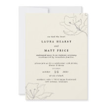 Moderno Elopement Floral Eggshell Delicate