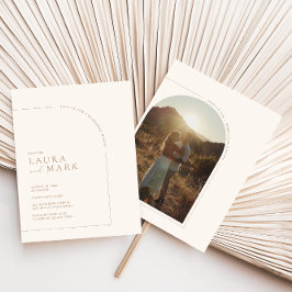 Invitación Moderno ensayo fotográfico Minimalista del Arco Bo