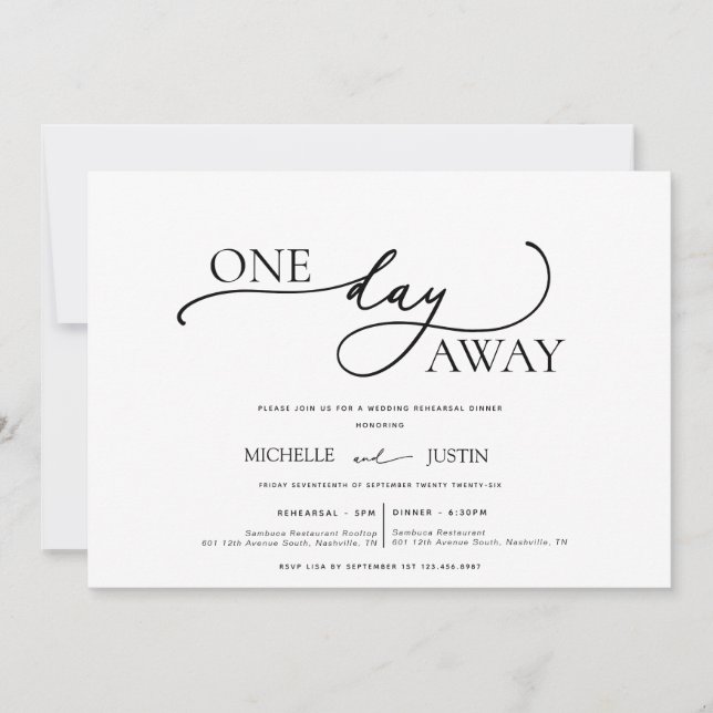 Invitación Moderno ensayo Minimalista simple Invita (Anverso)