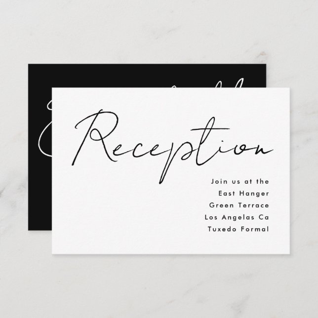 Invitación Moderno ensayo Personalizado Cena Acogida Boda I (Anverso / Reverso)