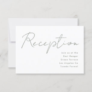 Invitación Moderno ensayo Personalizado Cena Sage Blanco Verd