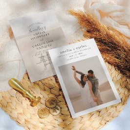 Invitación Moderno Estilo Boho Sencillo y Elegante 2 Boda de