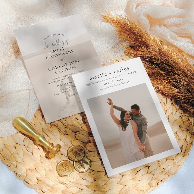 Invitación Moderno Estilo Boho Sencillo y Elegante 2 Boda de  (Subido por el creador)