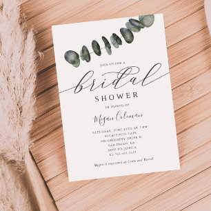 Invitación Moderno Eucalyptus Greenery Bridal Shower