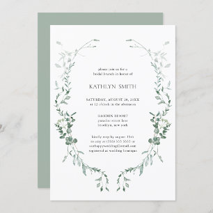 Invitación Moderno Eucalyptus Greenery Elegante Brunch Bridal