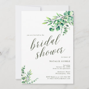 Invitación Moderno Eucalyptus Jardín de Verdor Bridal Ducha