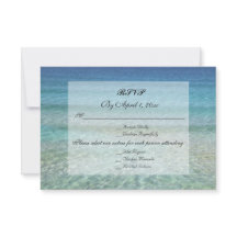 Moderno Fade Tropical Beach Wedding RSVP