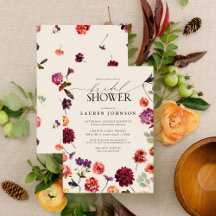 Moderno Fall Floral Garden Terracotta Bridal Showe