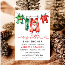 Moderno Feliz Navidades Santa Baby Shower