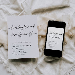 Invitación Moderno Feliz Nunca Después De Un Brunch Post Boda