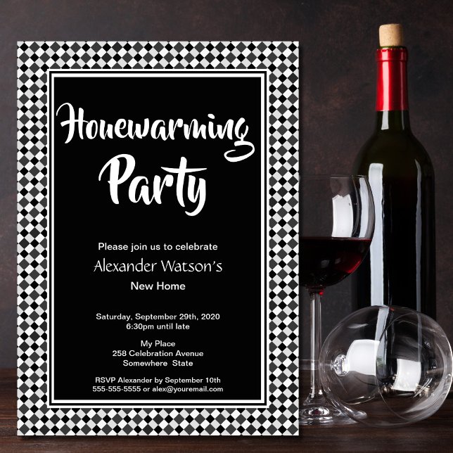 Invitación Moderno Fiesta blanco de la Casa Blanca (Subido por el creador)