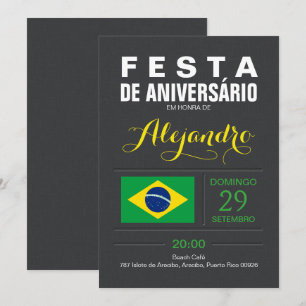 Invitación Moderno: Fiesta Brasil