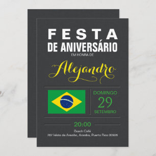 Invitación Moderno: Fiesta Brasil