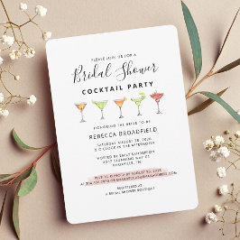 Invitación Moderno Fiesta Bridal Shower Cocktail Beach