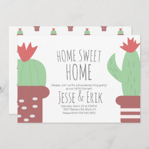 Invitación Moderno Fiesta de Cactus Potted para el calentamie